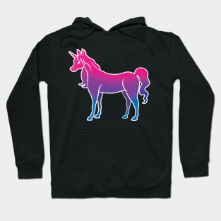 Bi Pride Unicorn on Black Hoodie